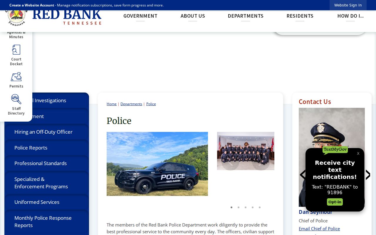 Red Bank warrant payment routes, municipal court information