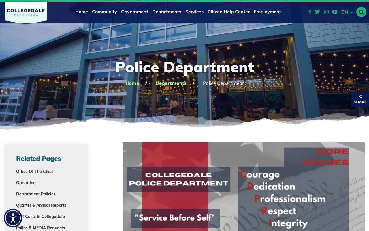 Collegedale warrant inquiry, city police directory and non-emergency contact