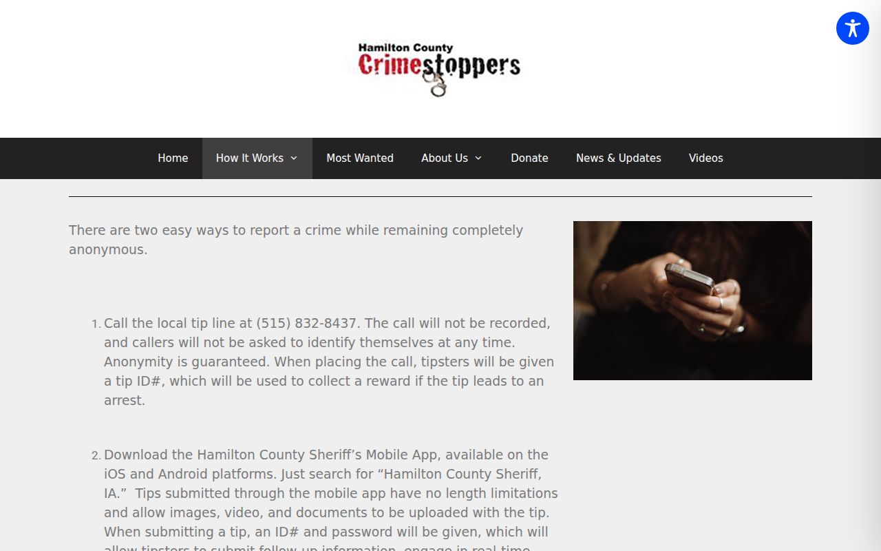 Hamilton County warrant tip and reward process, Chattanooga Area Crime Stoppers